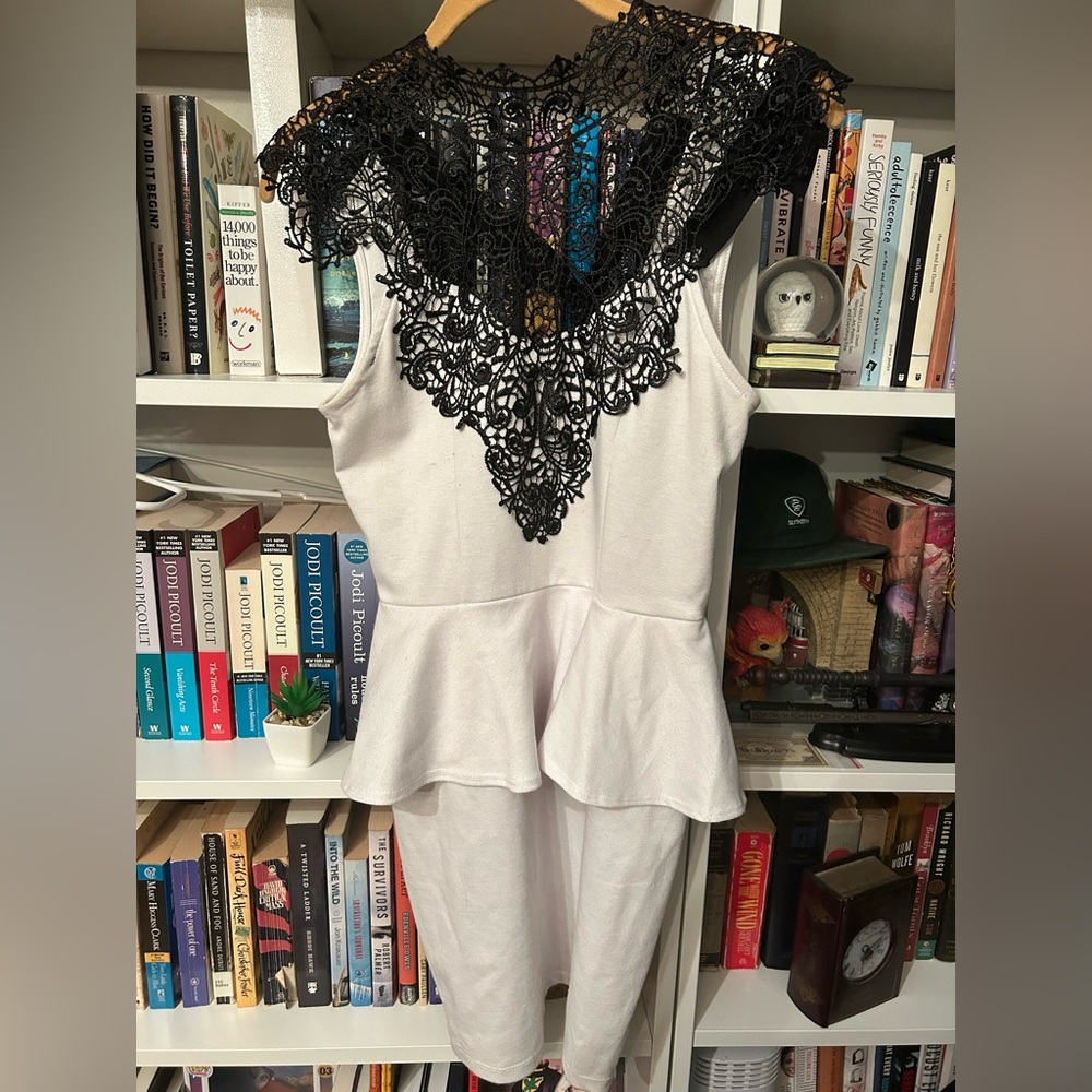 Charlotte Russe Black and White Peplum Style Dress
